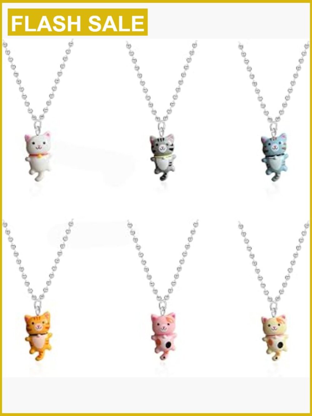 6 Pairs Resin Cat Dangle Earrings Set - Cute Cartoon Animal Drop Earrings
